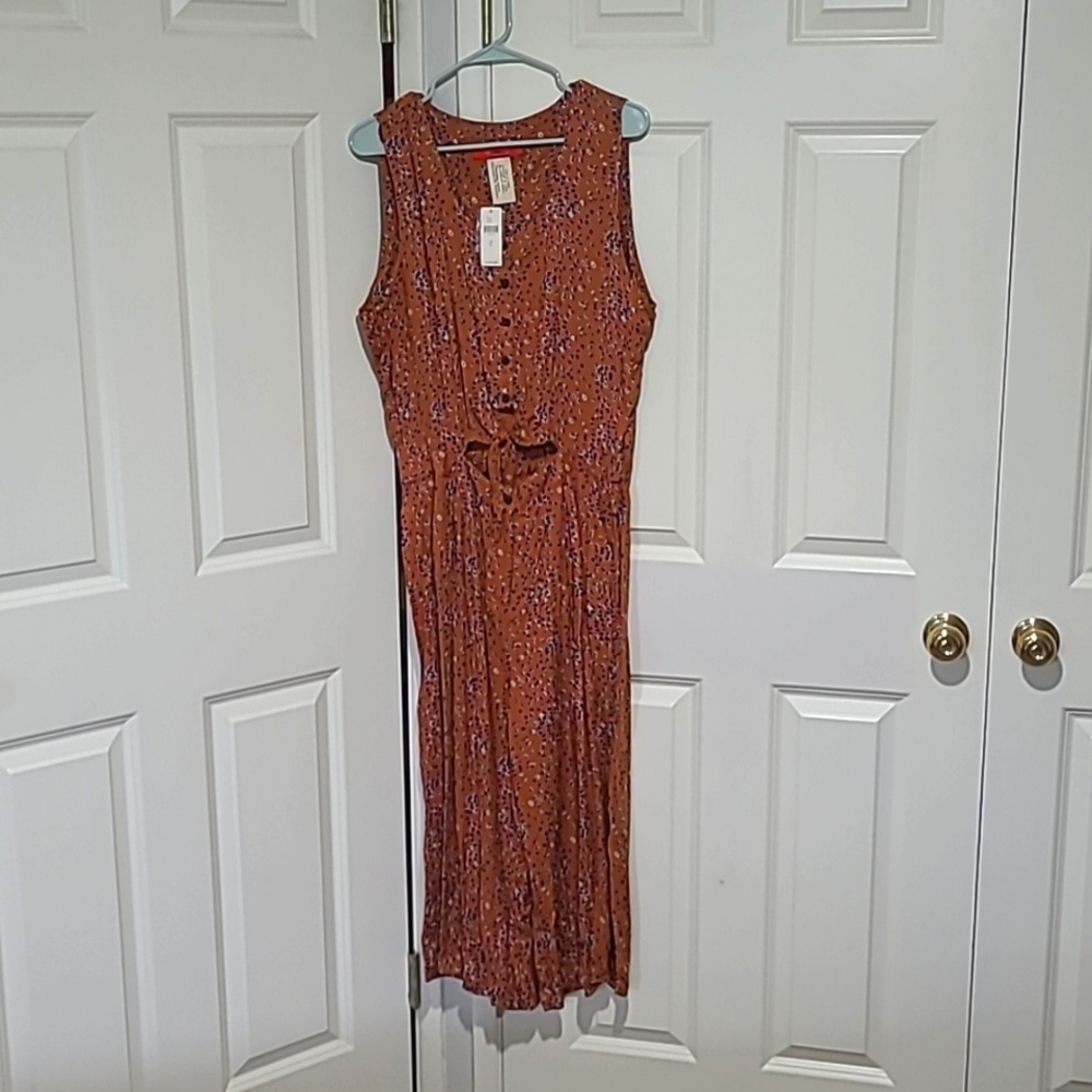 LAST CHANCE! DONATING SOON! Cartonnier leopard peekaboo jumpsuit Anthro sz L